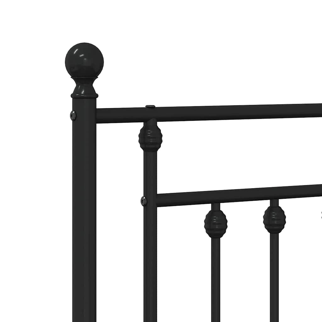 Metalno zamjensko uzglavlje crno 140 cm