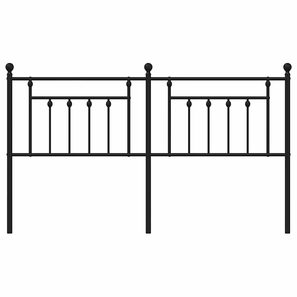 Metalno zamjensko uzglavlje crno 180 cm