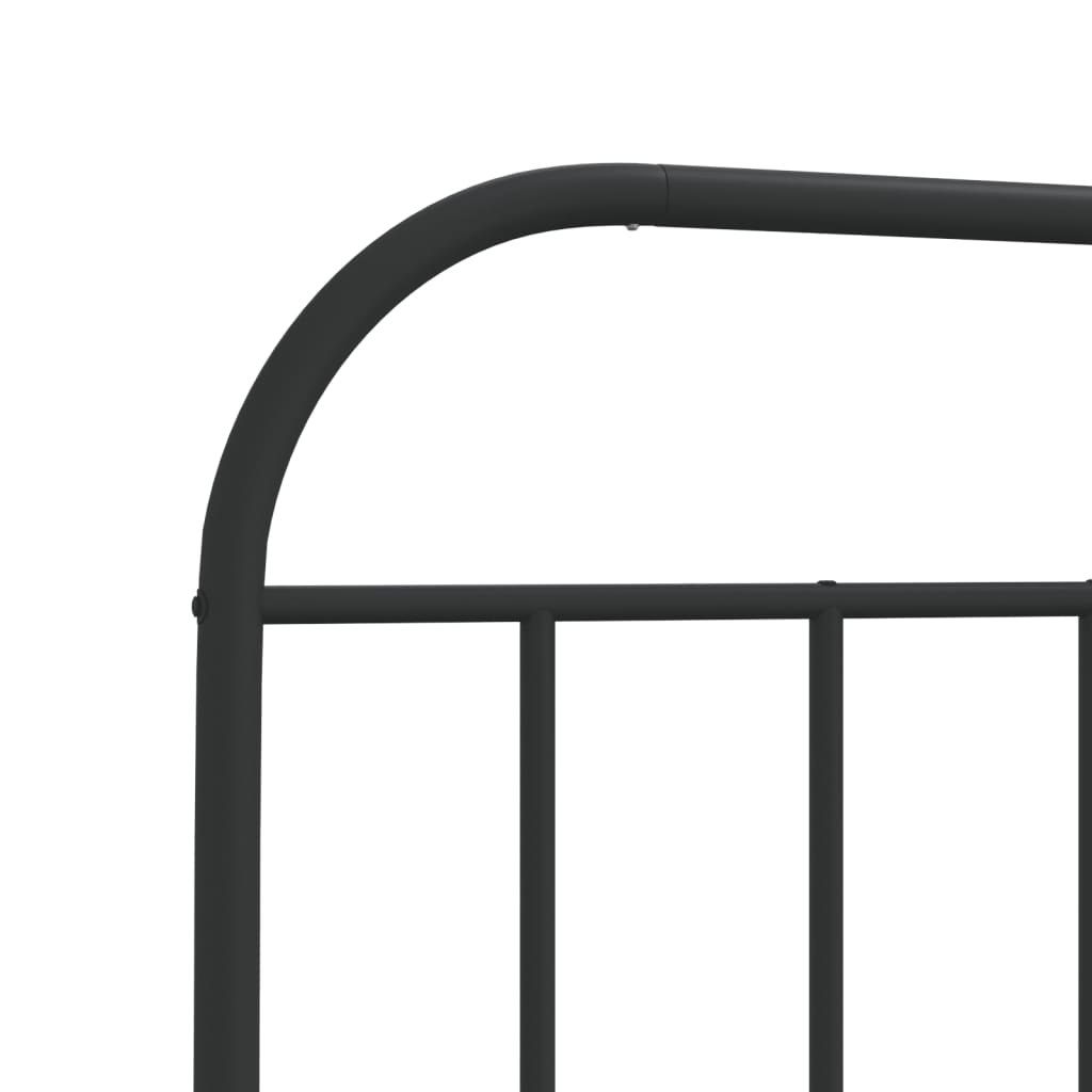 Metalno zamjensko uzglavlje crno 80 cm