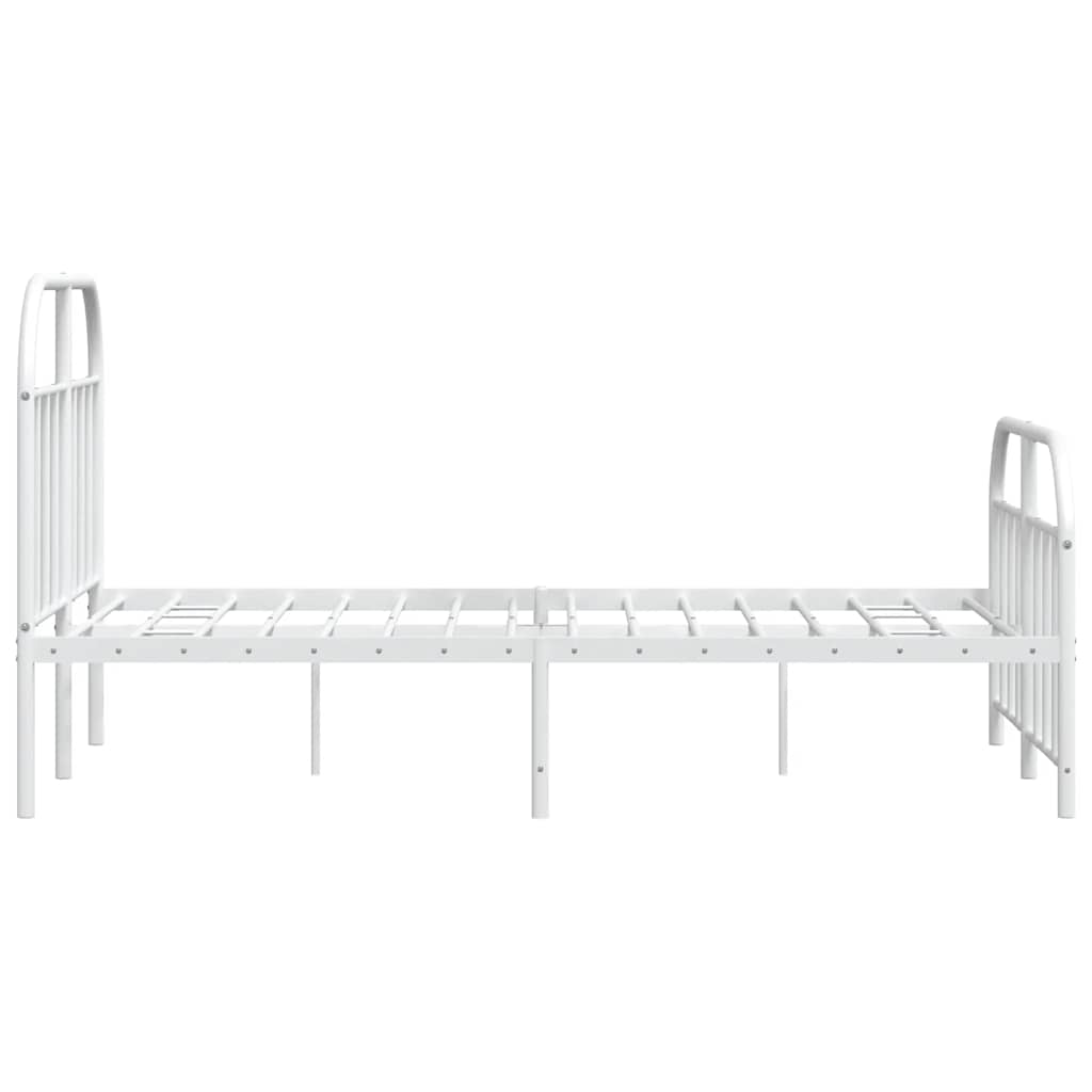 Metalni okvir kreveta uzglavlje i podnožje bijeli 120x200 cm