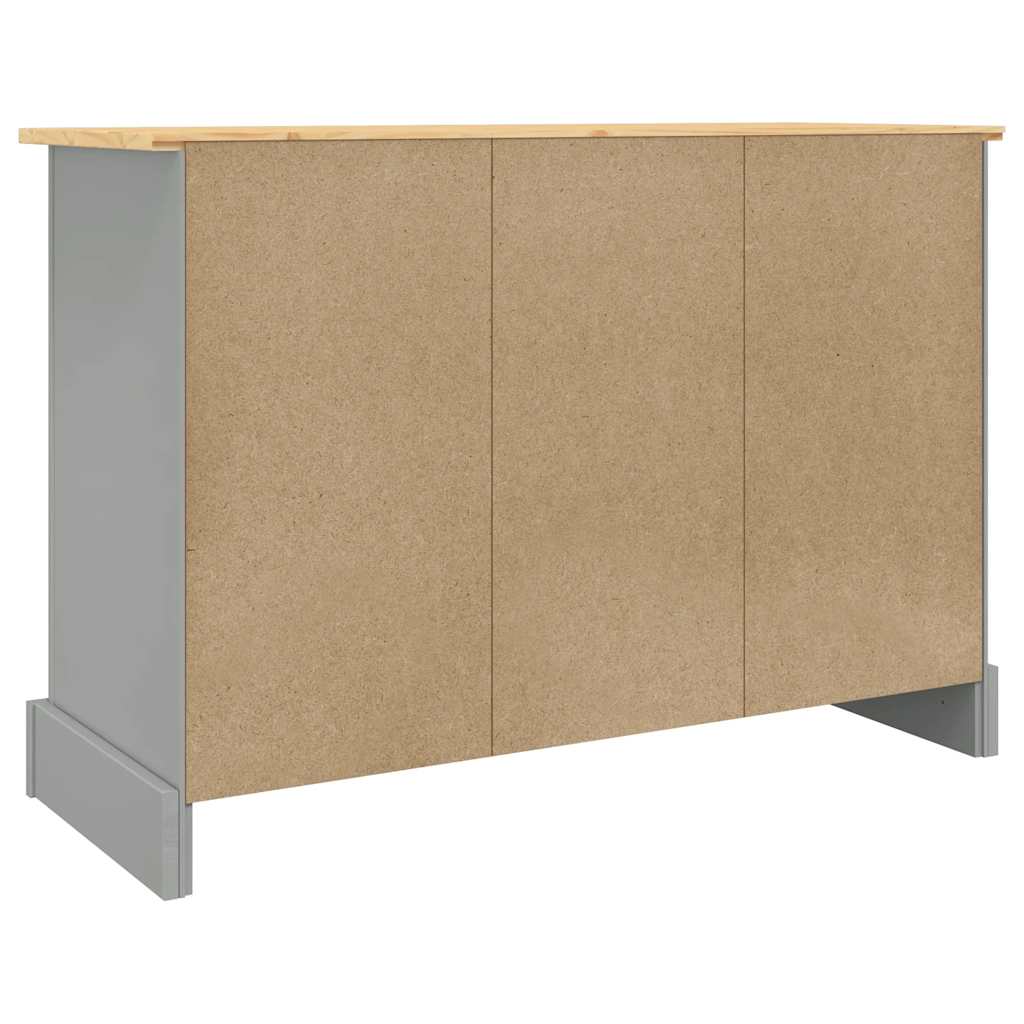 Komoda Corona siva 112x43x78 cm masivna borovina meksički stil