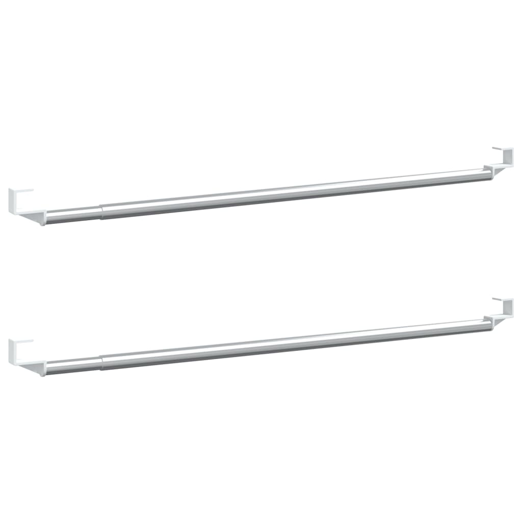 Karniše 2 kom bijelo-srebrne 40 - 60 cm aluminijske