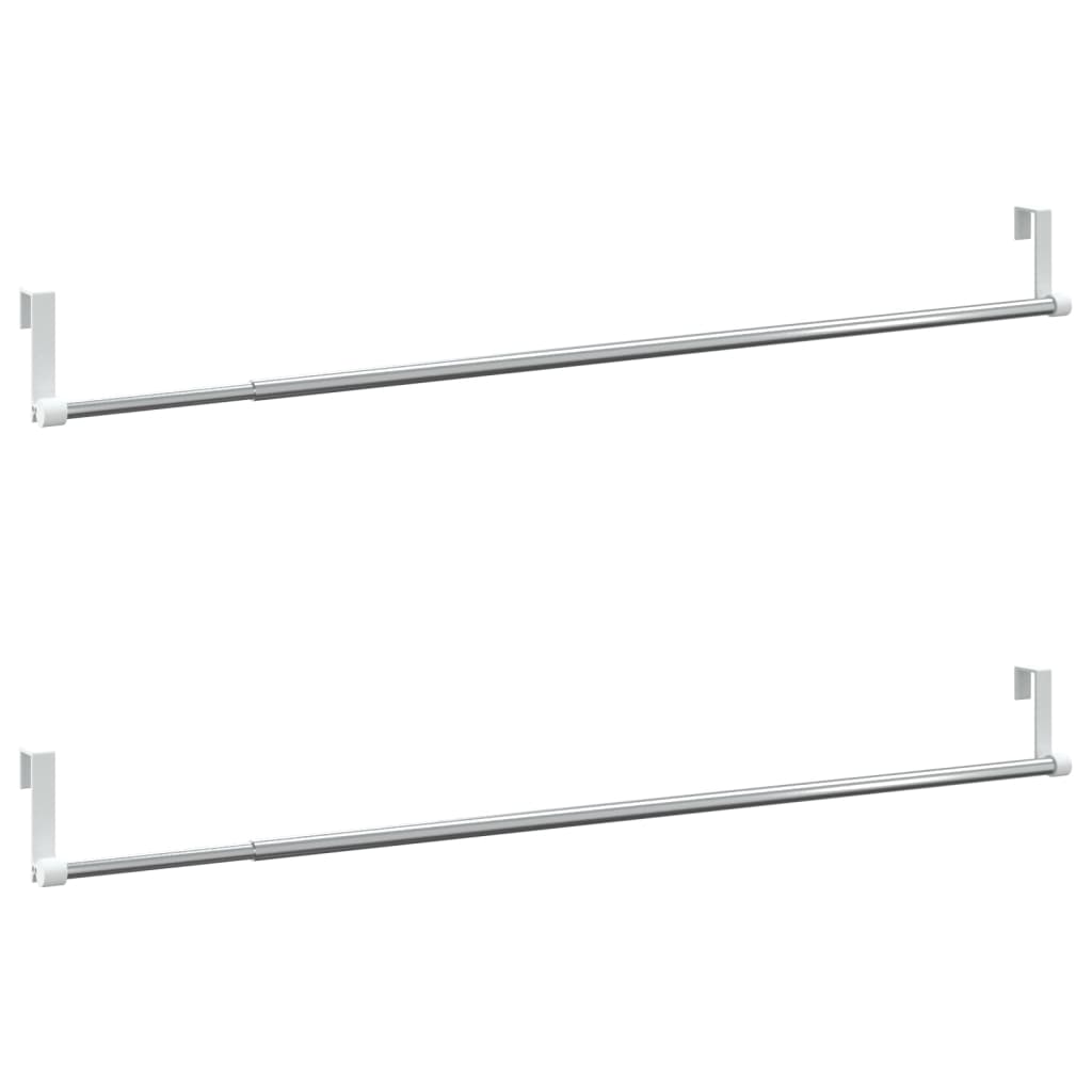 Karniše 2 kom bijelo-srebrne 60-105 cm aluminijske