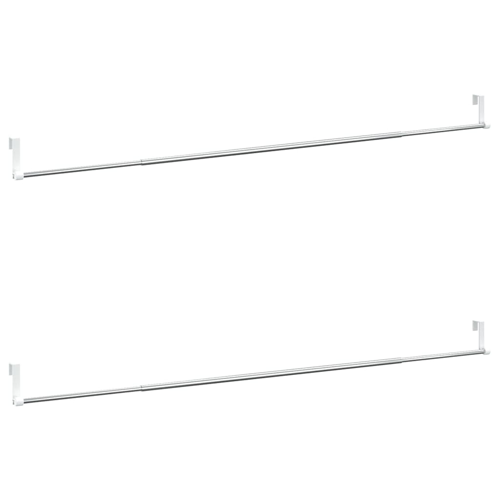 Karniše 2 kom bijelo-srebrne 90-135 cm aluminijske