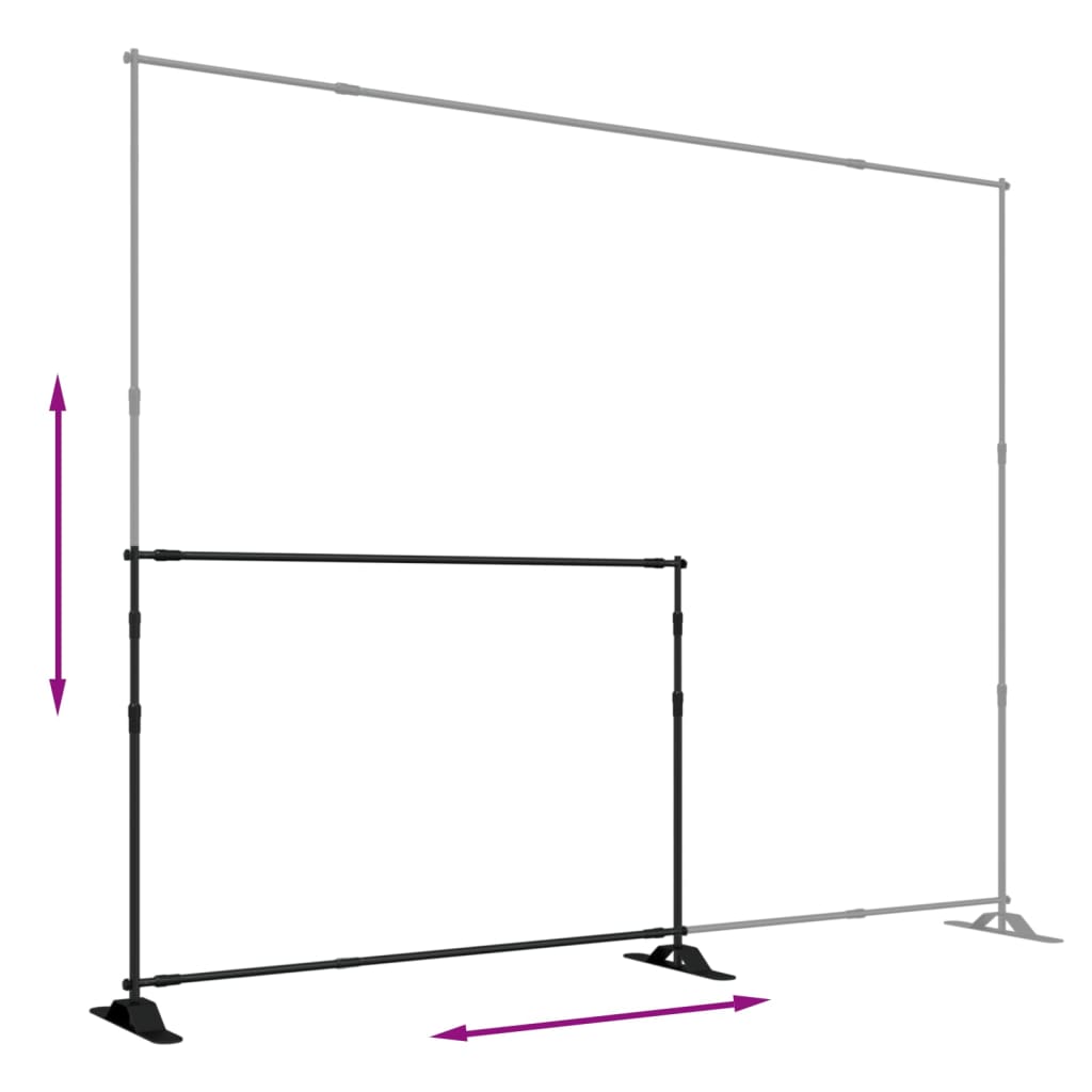 Stalak za pozadinu crni 305 x 243 cm čelični