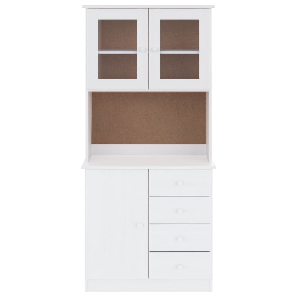 Visoka komoda ALTA bijela 77 x 35 x 165 cm od masivne borovine