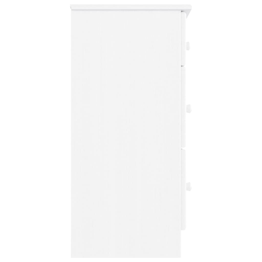 Ladičar ALTA bijeli 112 x 35 x 73 cm od masivne borovine