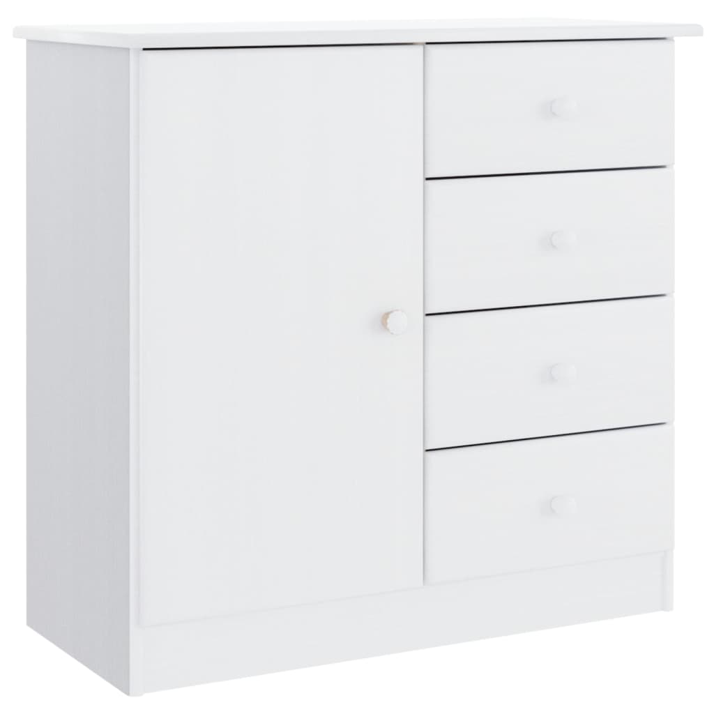 Komoda ALTA bijela 77 x 35 x 73 cm od masivne borovine