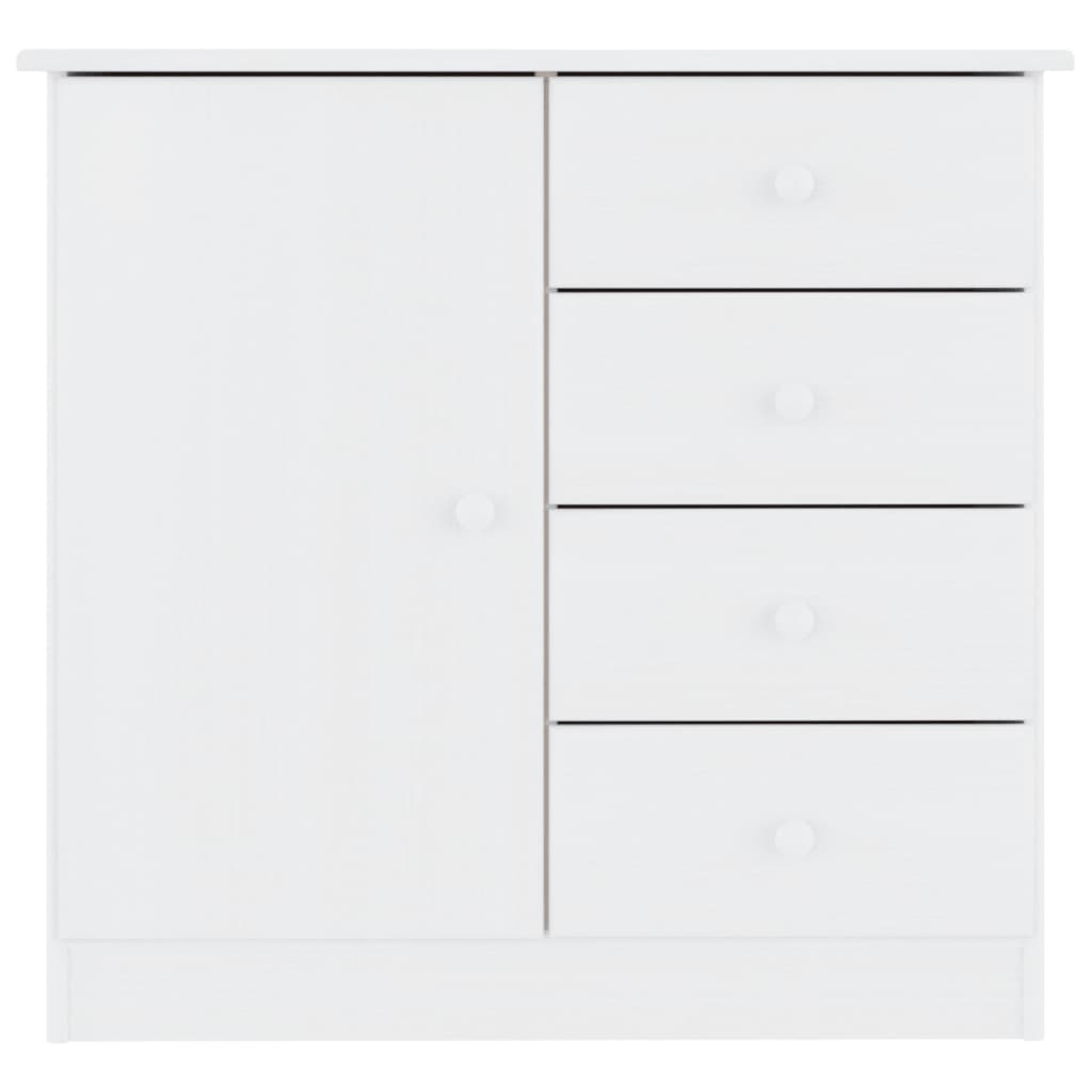 Komoda ALTA bijela 77 x 35 x 73 cm od masivne borovine