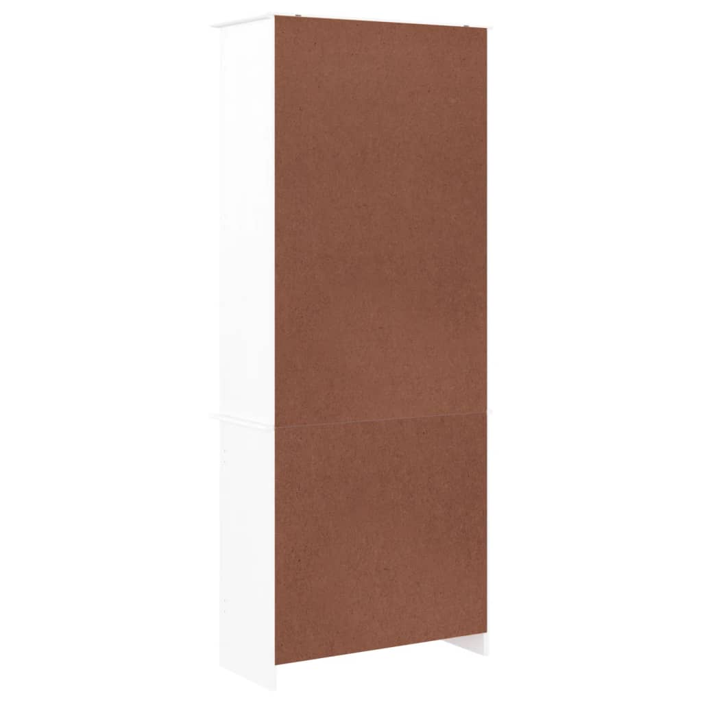 Staklena vitrina ALTA bijela 77x35x186,5 cm od masivne borovine