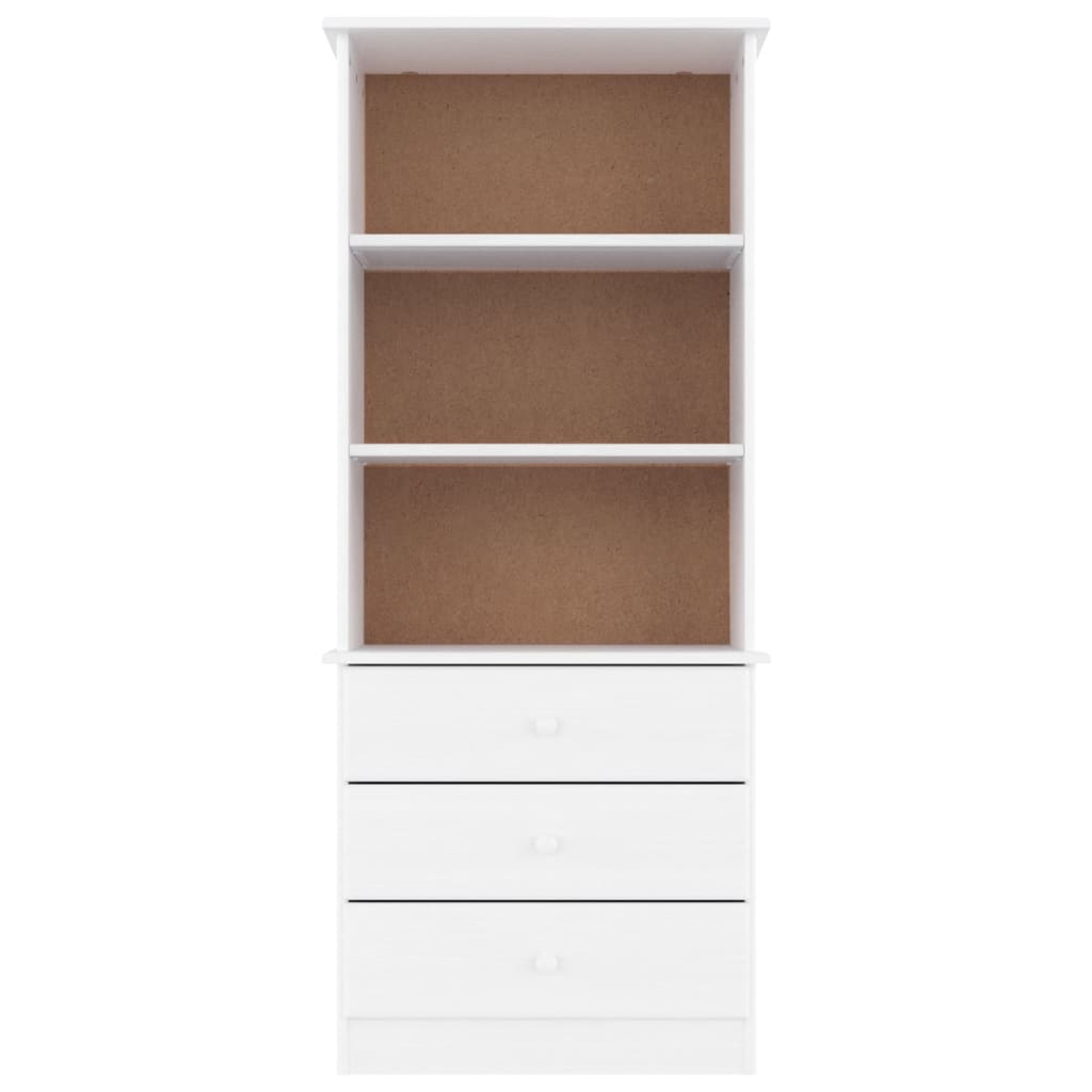 Regal za knjige s ladicama ALTA bijeli 60x35x142 cm od borovine