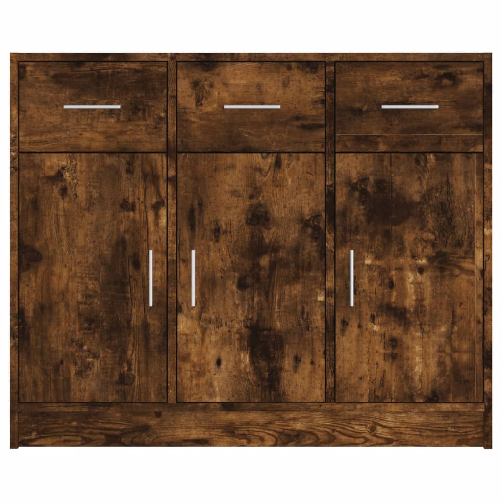 Komoda boja dimljenog hrasta 91x28x75 cm konstruirano drvo