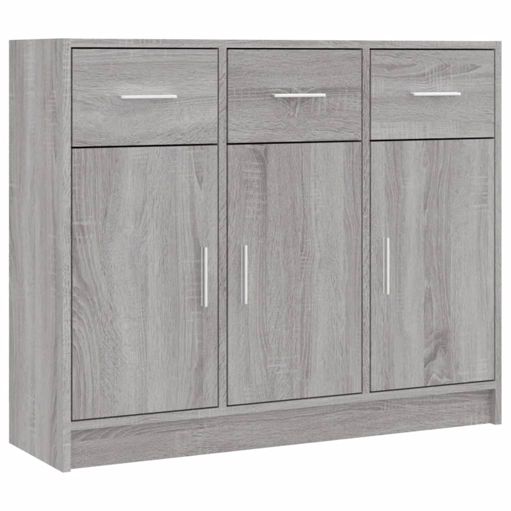 Komoda sivog hrasta sonome 91x28x75 cm od konstruiranog drva