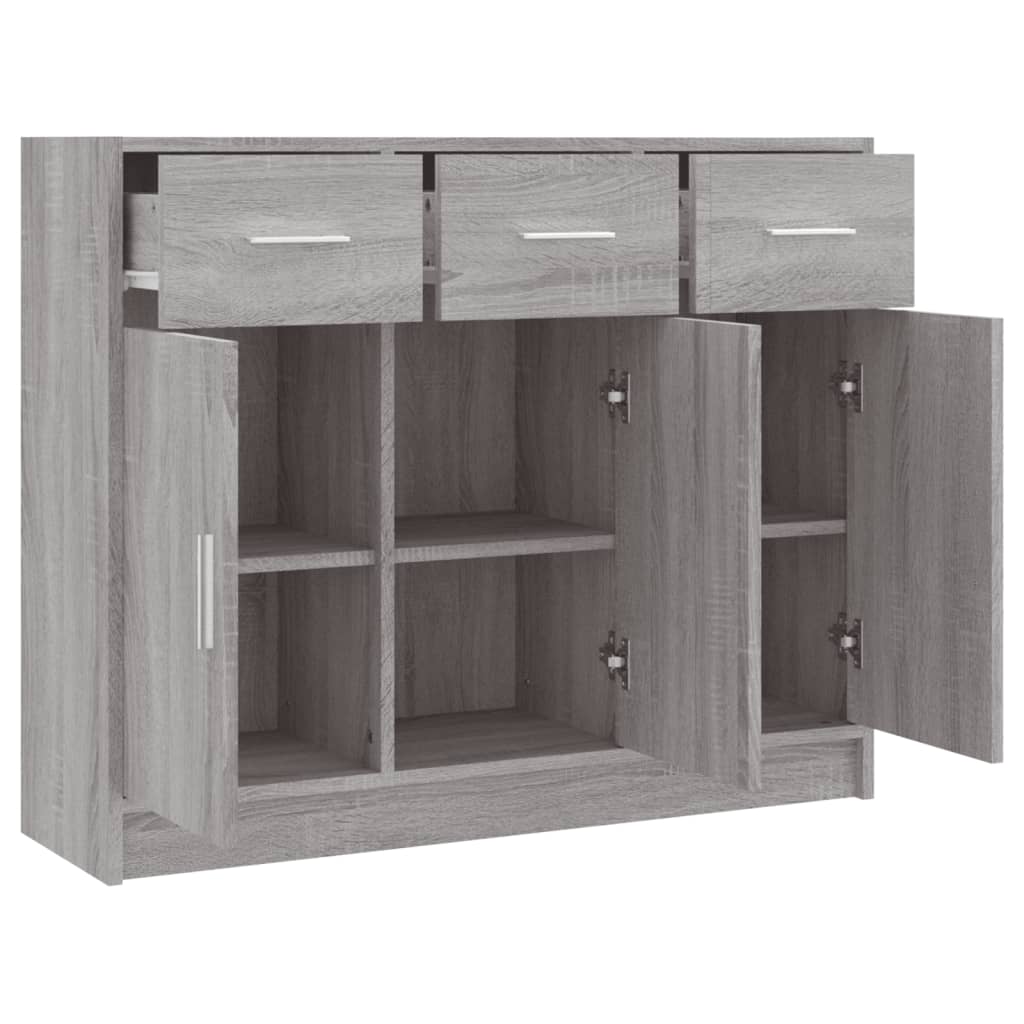 Komoda sivog hrasta sonome 91x28x75 cm od konstruiranog drva