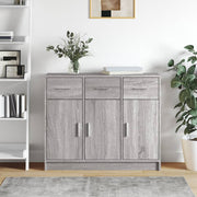 Komoda sivog hrasta sonome 91x28x75 cm od konstruiranog drva
