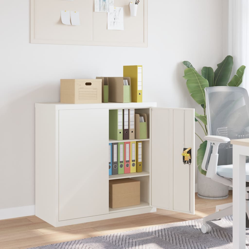 Ormarić za spise bijeli 90 x 40 x 90 cm čelični