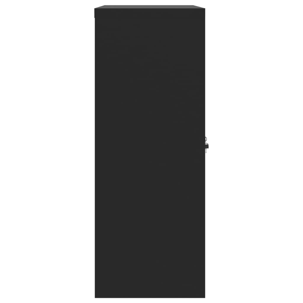 Ormarić za spise crni 90 x 40 x 105 cm čelični