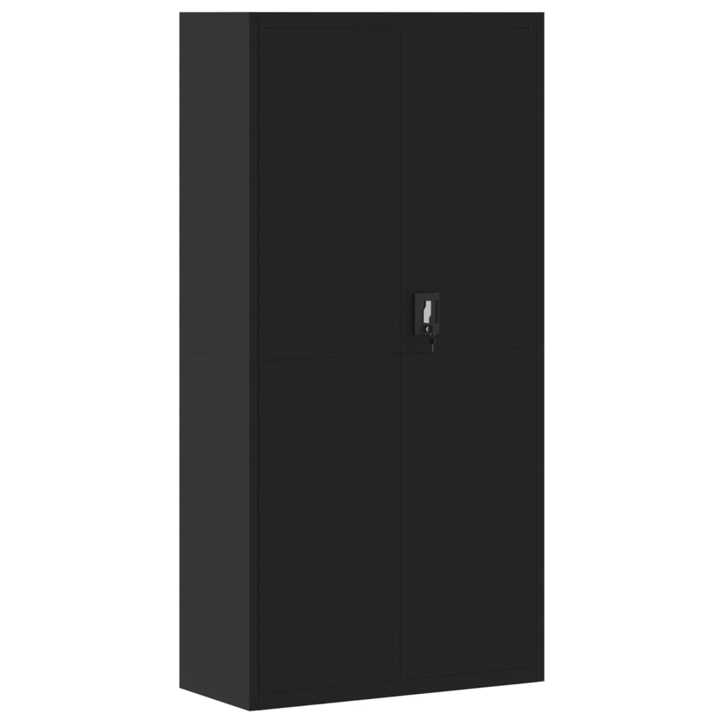 Ormarić za spise crni 90 x 40 x 180 cm čelični