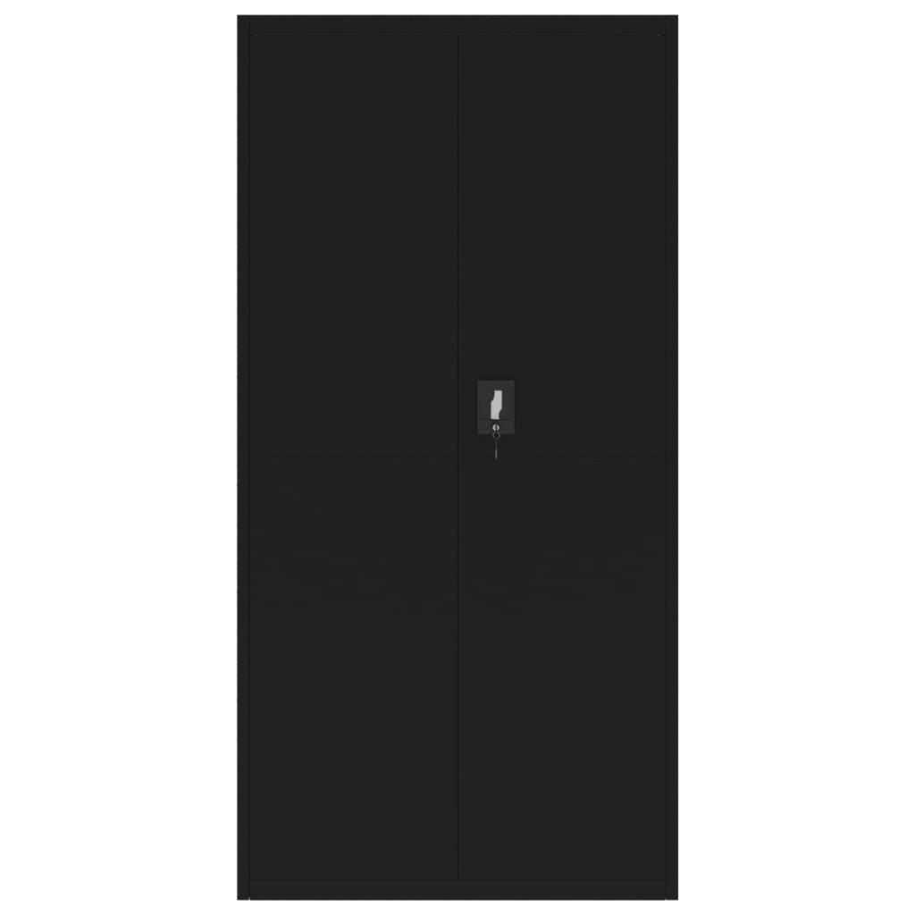 Ormarić za spise crni 90 x 40 x 180 cm čelični
