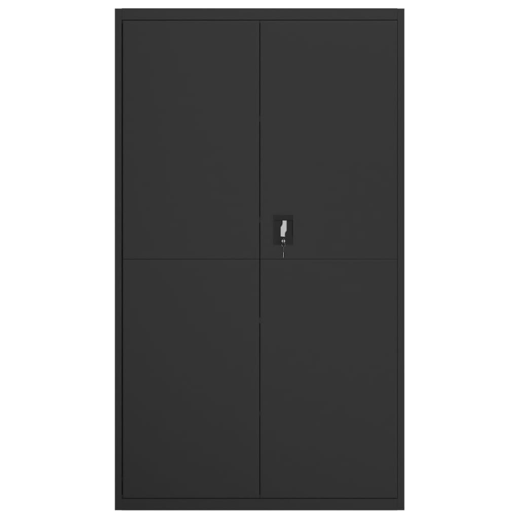 Ormarić za spise crni 105 x 40 x 180 cm čelični