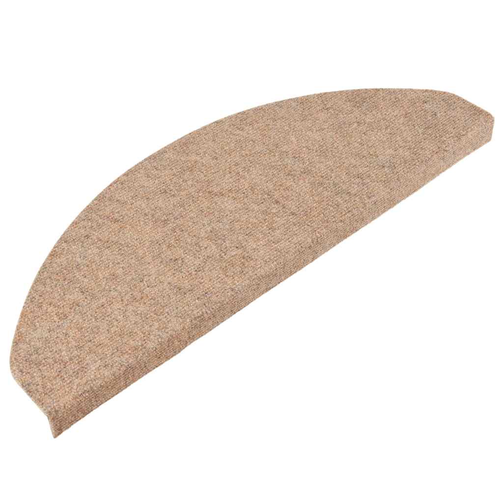 Samoljepljivi otirači za stepenice 10 kom bež 65x22,5x3,5 cm