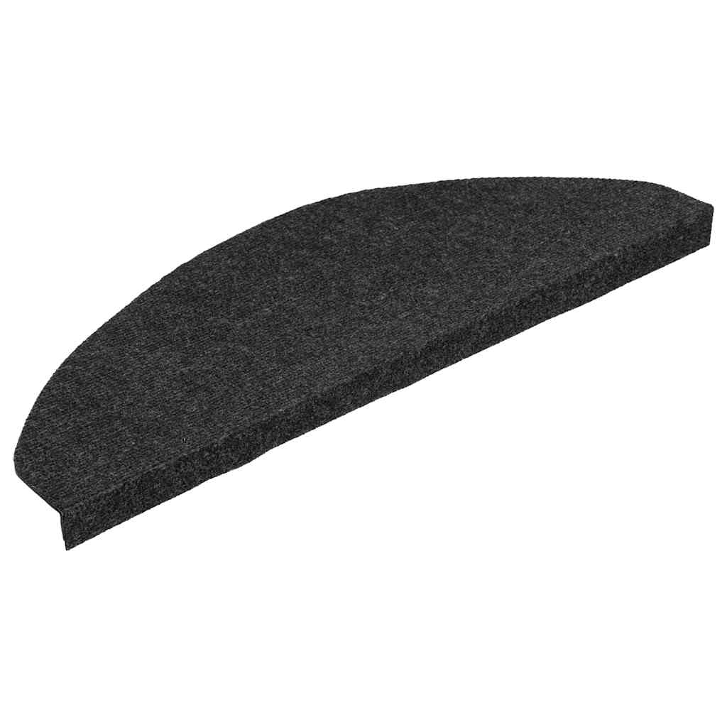 Samoljepljivi otirači za stepenice 10 kom crni 65x22,5x3,5 cm