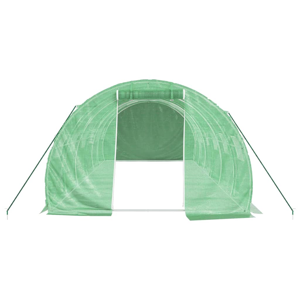 Staklenik s čeličnim okvirom zeleni 18 m² 6 x 3 x 2 m