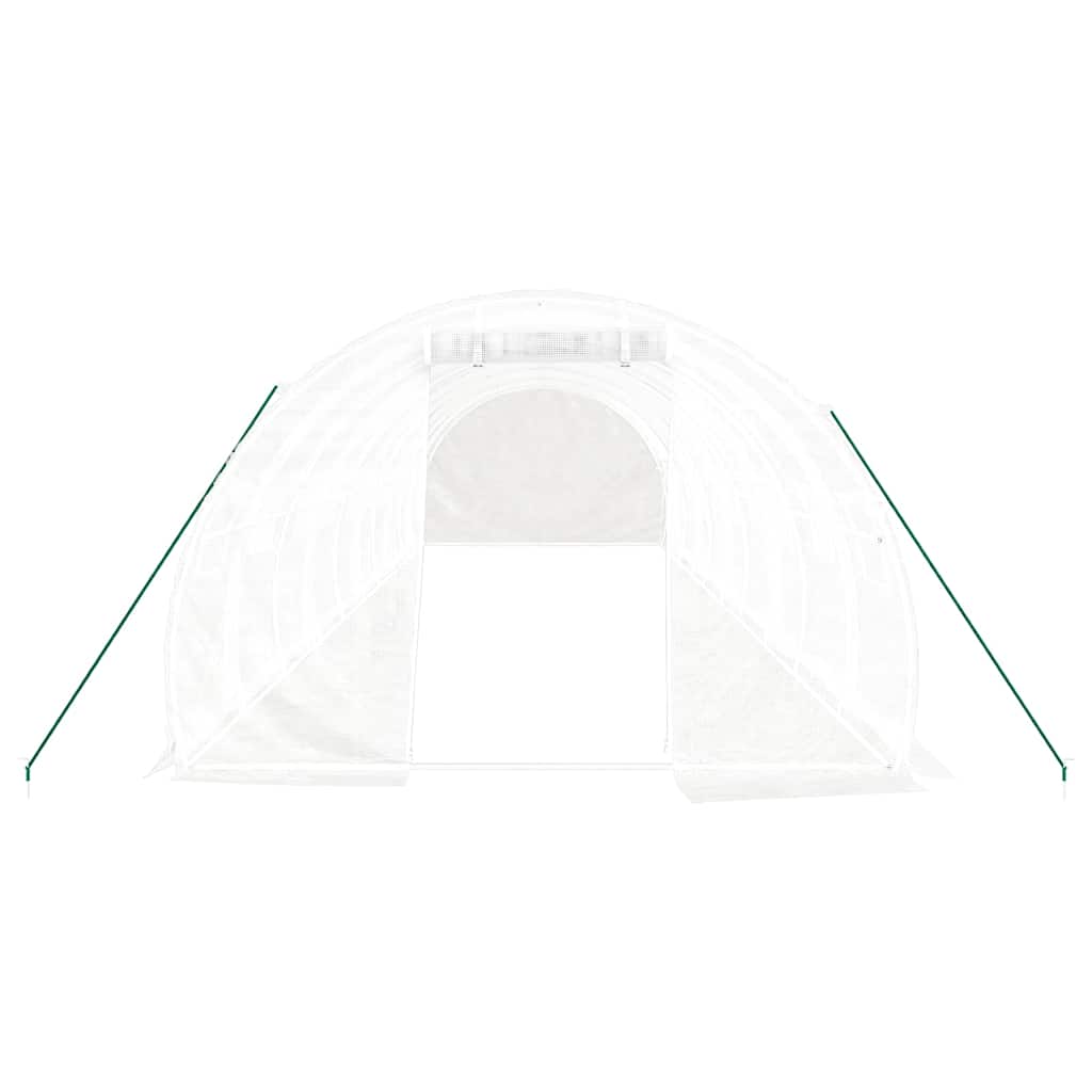 Staklenik s čeličnim okvirom bijeli 30 m² 10 x 3 x 2 m