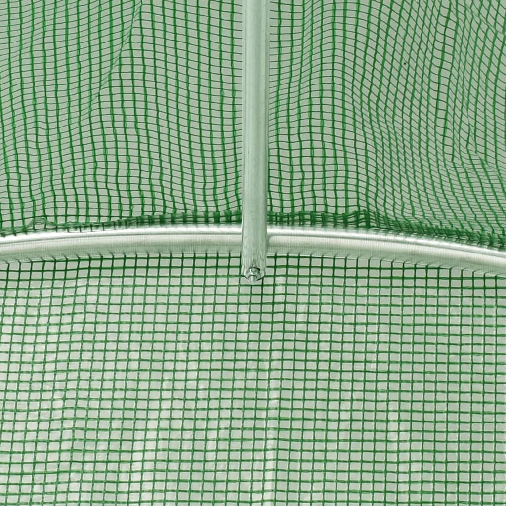 Staklenik s čeličnim okvirom zeleni 24 m² 6 x 4 x 2 m