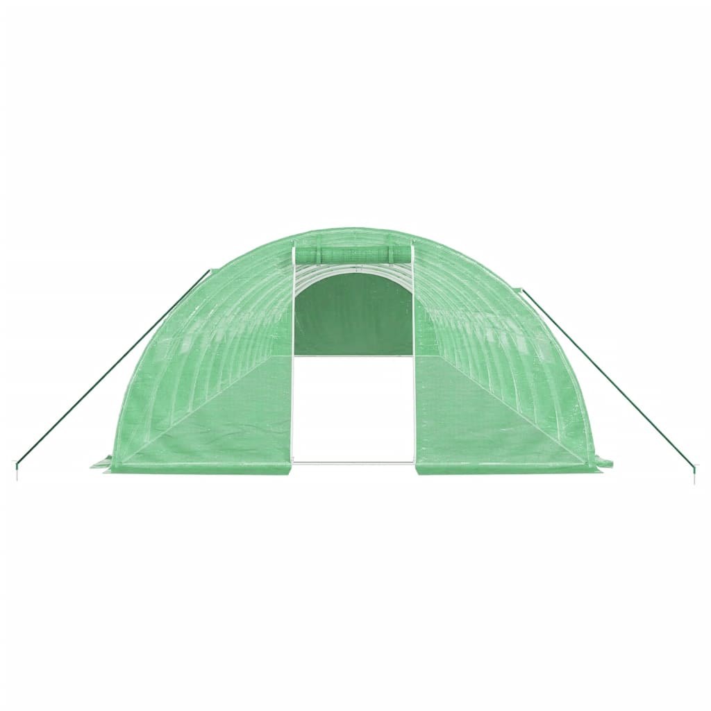 Staklenik s čeličnim okvirom zeleni 48 m² 12 x 4 x 2 m