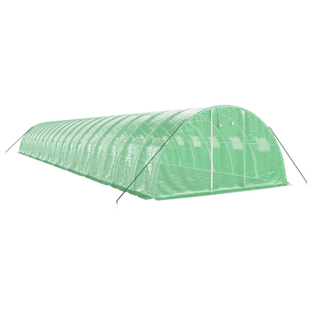 Staklenik s čeličnim okvirom zeleni 72 m² 18 x 4 x 2 m