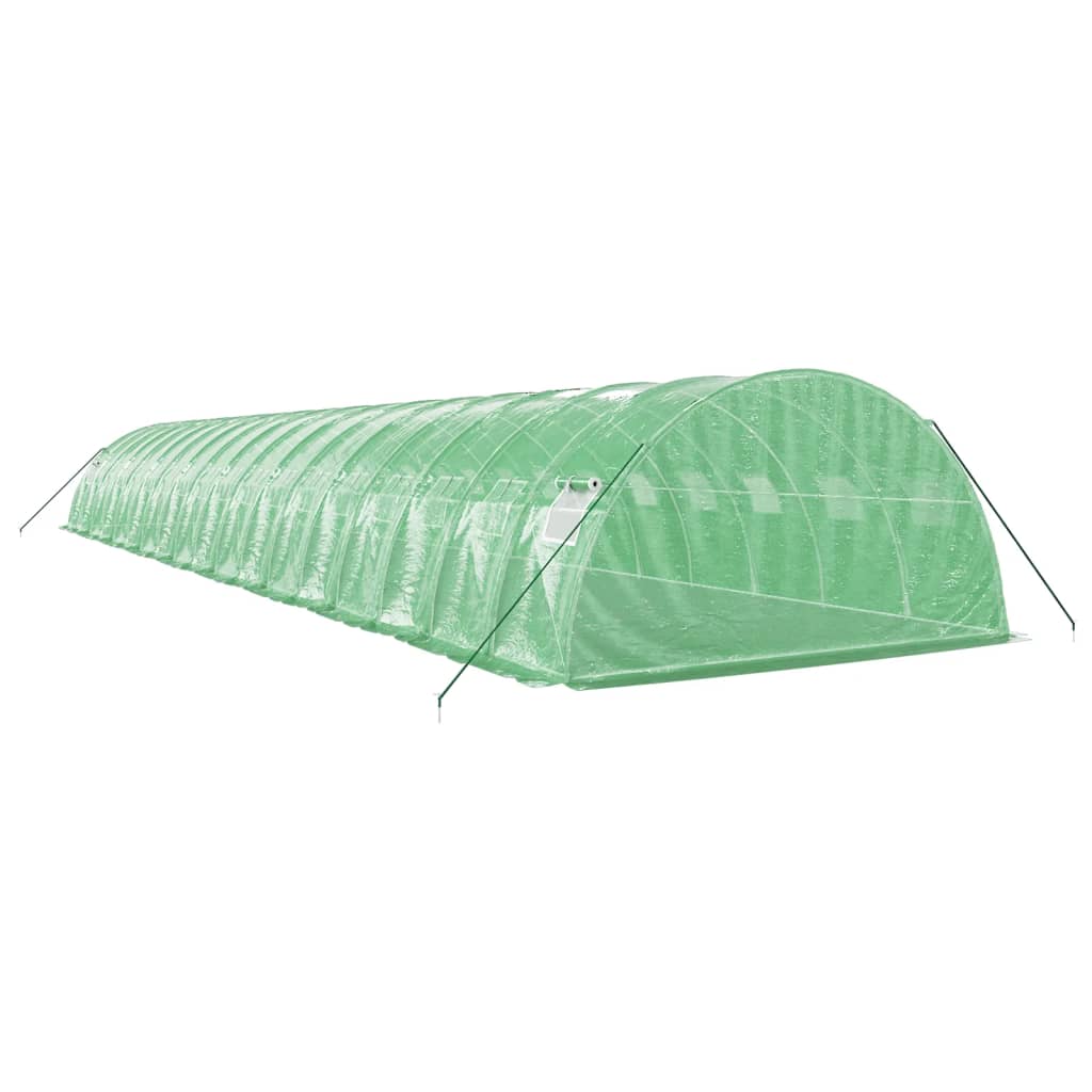 Staklenik s čeličnim okvirom zeleni 72 m² 18 x 4 x 2 m