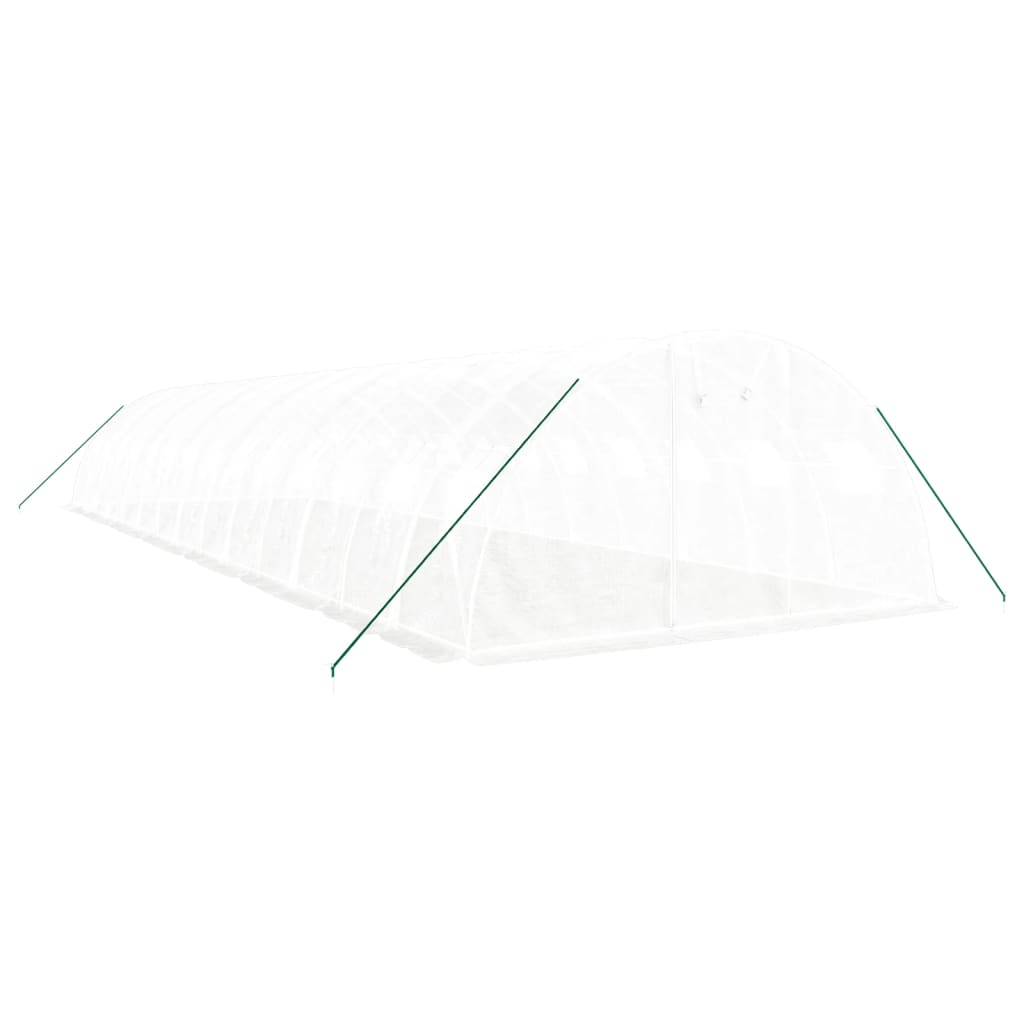 Staklenik s čeličnim okvirom bijeli 56 m² 14 x 4 x 2 m