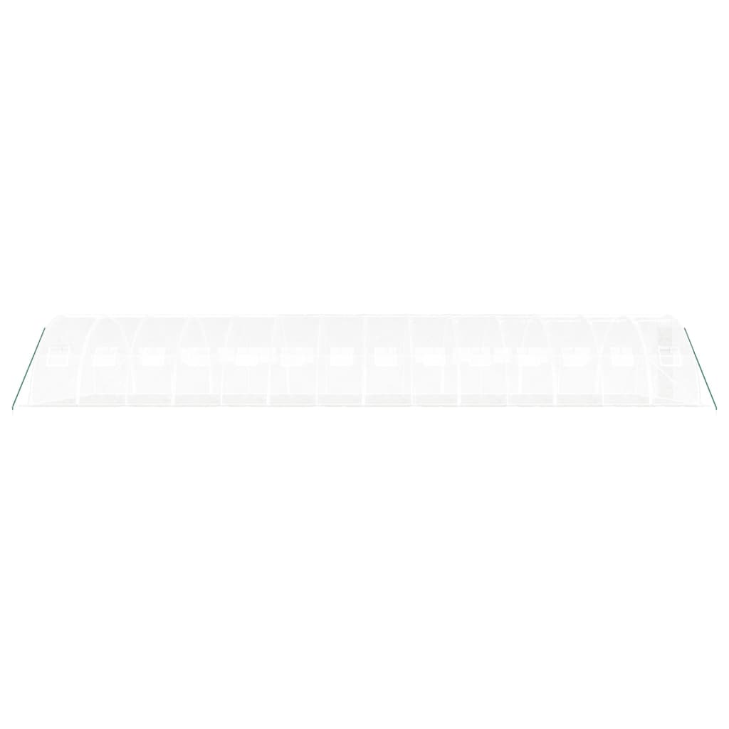 Staklenik s čeličnim okvirom bijeli 56 m² 14 x 4 x 2 m