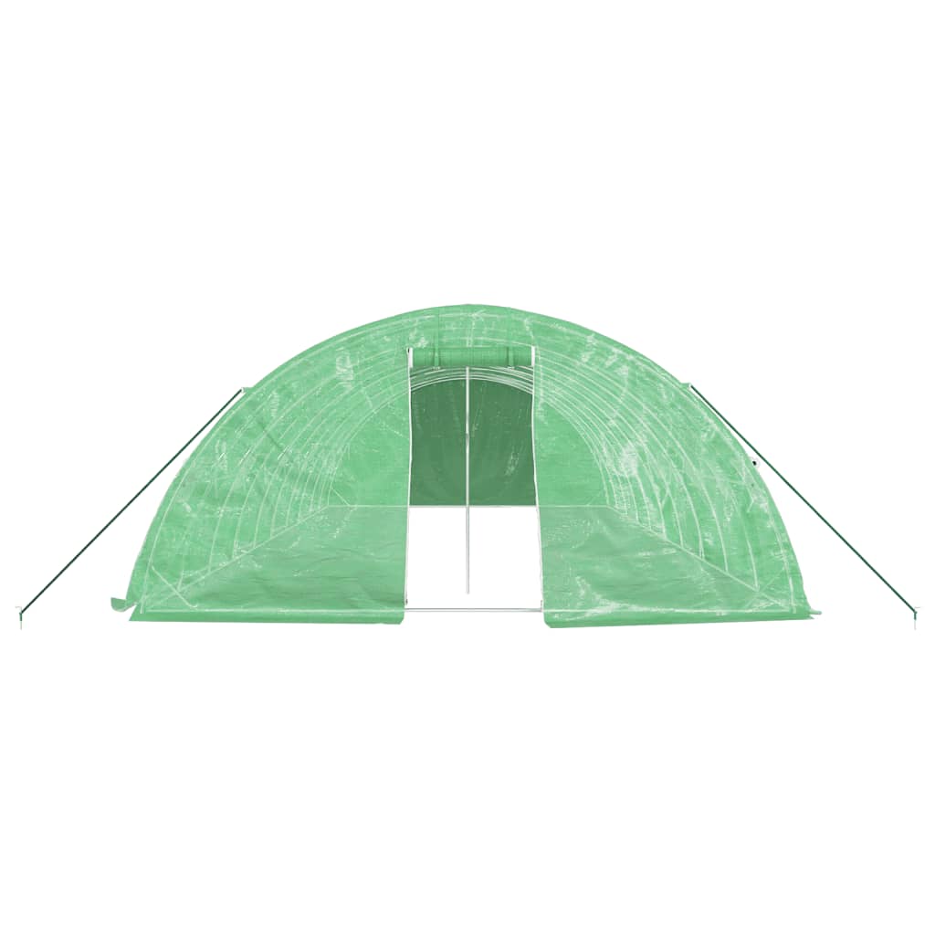 Staklenik s čeličnim okvirom zeleni 50 m² 10 x 5 x 2,3 m
