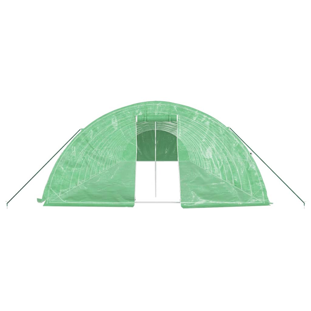 Staklenik s čeličnim okvirom zeleni 80 m² 16 x 5 x 2,3 m