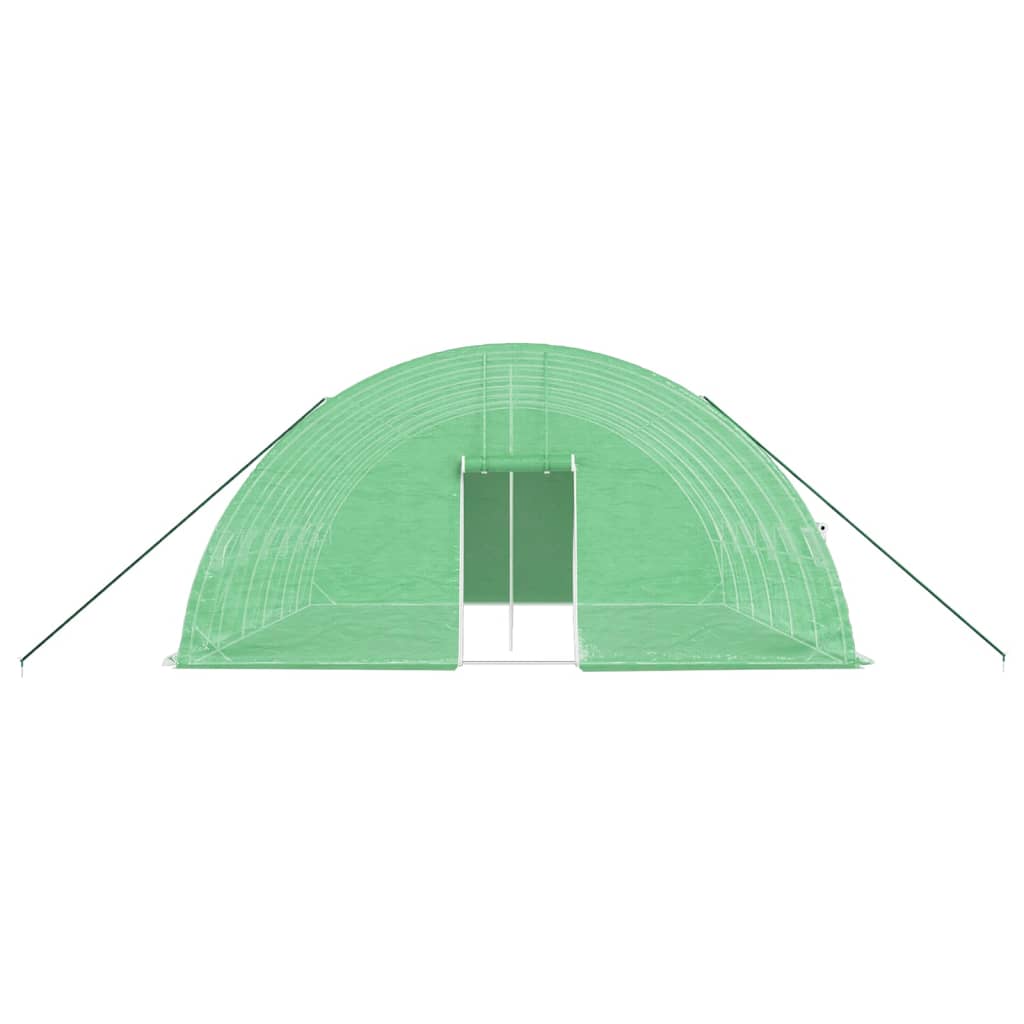Plastenik s čeličnim okvirom zeleni 36 m² 6 x 6 x 2,85 m