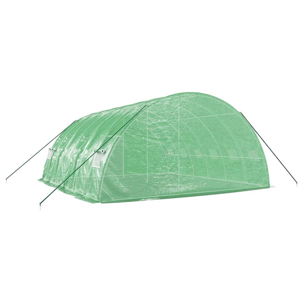 Plastenik s čeličnim okvirom zeleni 36 m² 6 x 6 x 2,85 m
