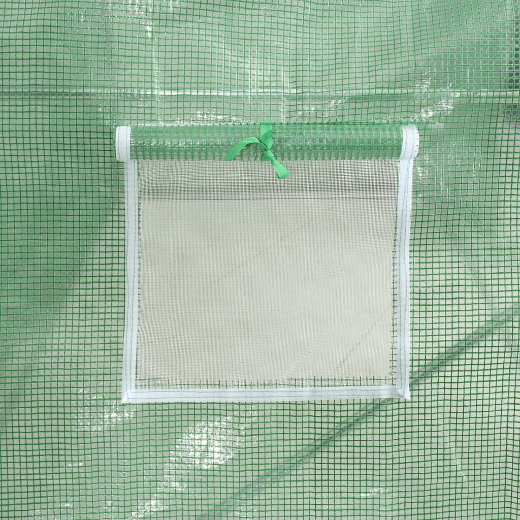 Plastenik s čeličnim okvirom zeleni 36 m² 6 x 6 x 2,85 m