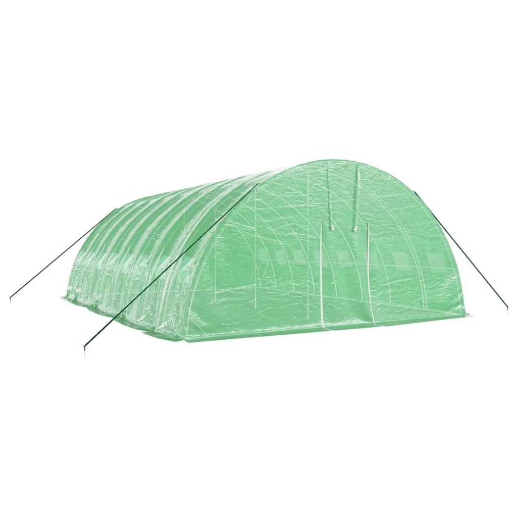 Plastenik s čeličnim okvirom zeleni 48 m² 8 x 6 x 2,85 m