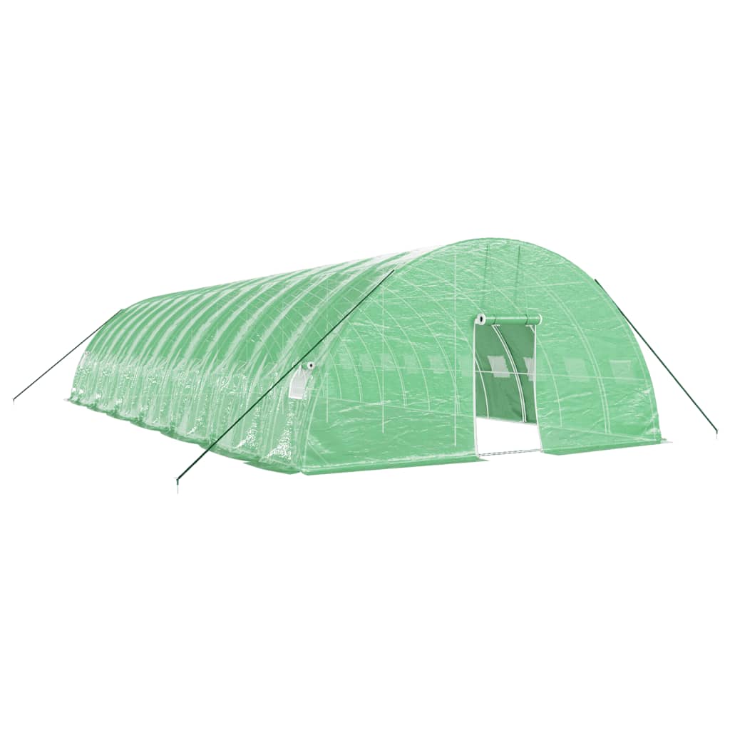 Plastenik s čeličnim okvirom zeleni 84 m² 14 x 6 x 2,85 m