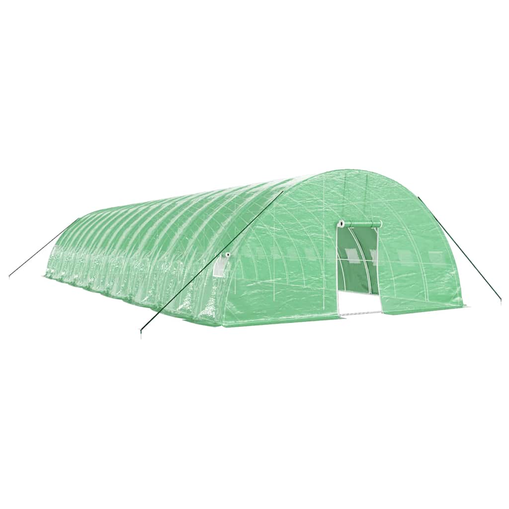 Plastenik s čeličnim okvirom zeleni 96 m² 16 x 6 x 2,85 m