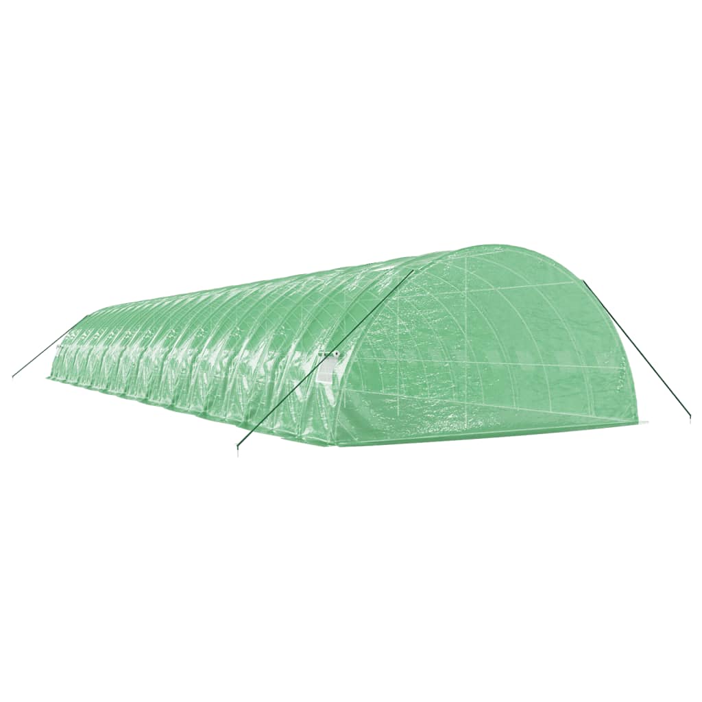 Plastenik s čeličnim okvirom zeleni 132 m² 22 x 6 x 2,85 m