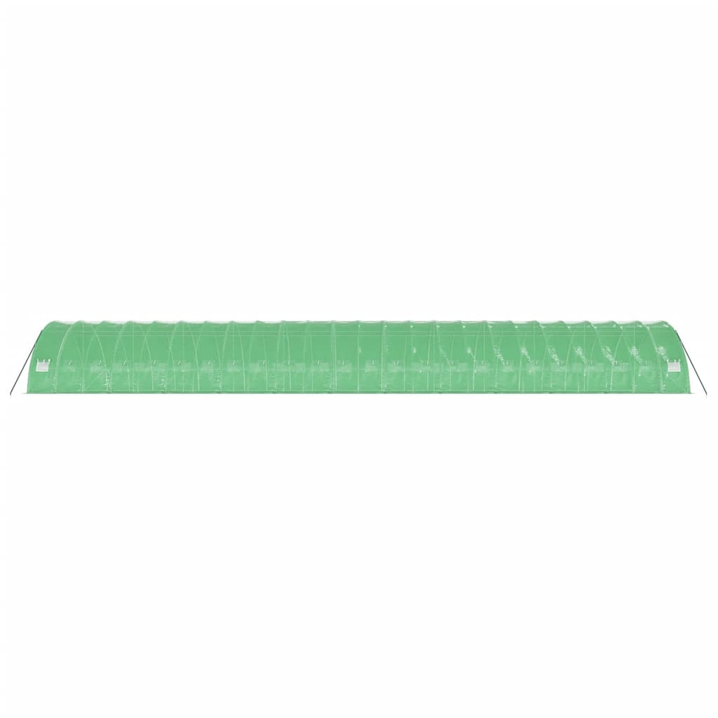 Plastenik s čeličnim okvirom zeleni 144 m² 24 x 6 x 2,85 m