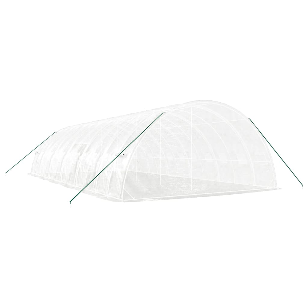 Plastenik s čeličnim okvirom bijeli 72 m² 12 x 6 x 2,85 m
