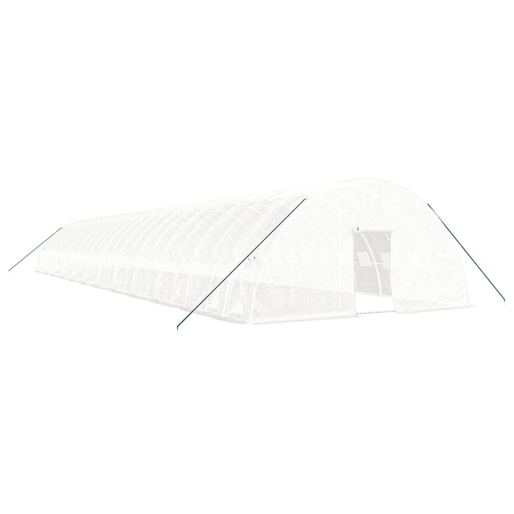 Staklenik s čeličnim okvirom bijeli 144 m² 24 x 6 x 2,85 m