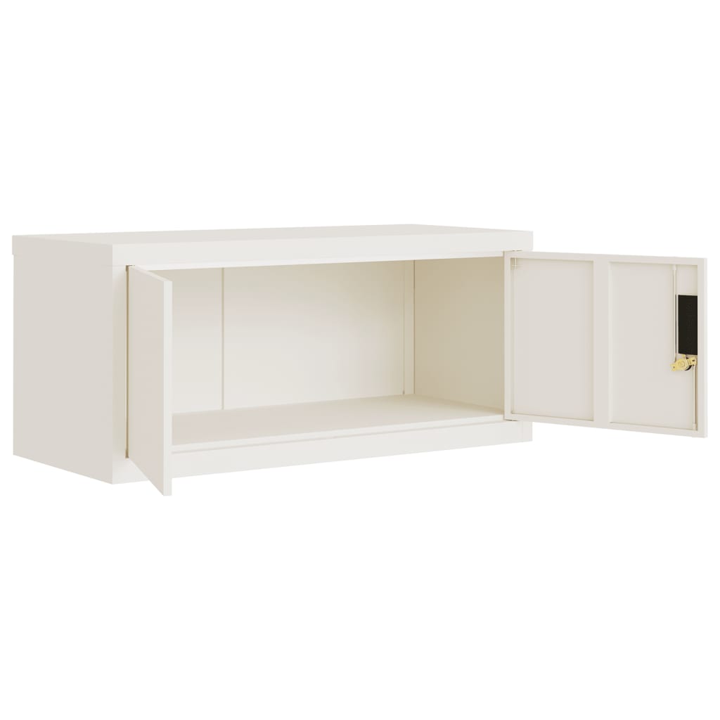 Ormarić za spise bijeli 90 x 40 x 240 cm čelični