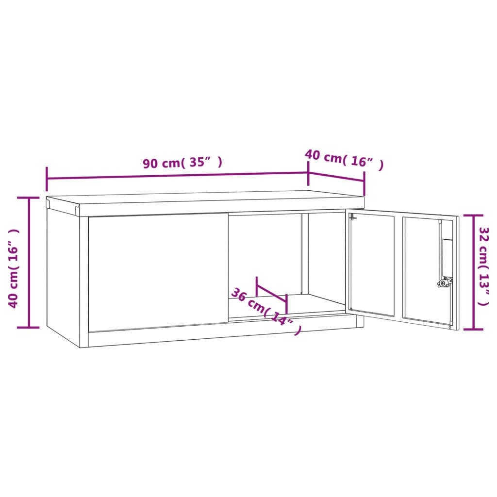 Ormarić za spise svjetlosivi 90 x 40 x 180 cm čelični