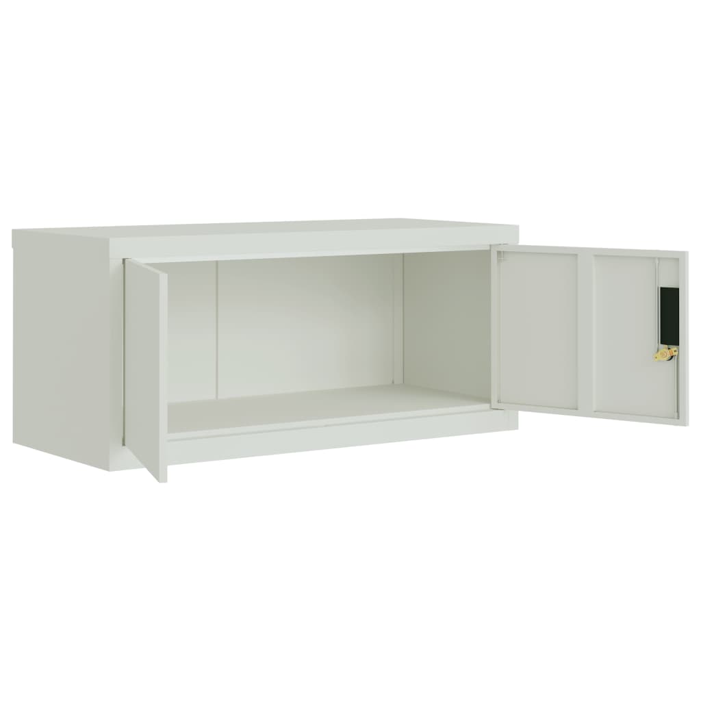 Ormarić za spise svjetlosivi 90 x 40 x 220 cm čelični