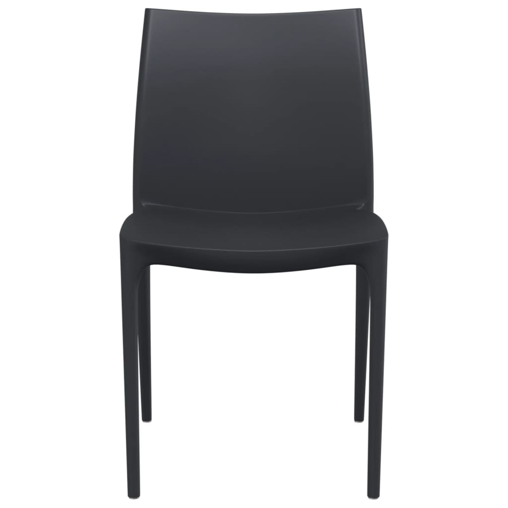 Vrtne stolice 2 kom antracit 50 x 46 x 80 cm od polipropilena